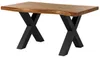 MASSIVMOEBEL24.DE Baumtisch Akazie 140x90x77 Akazie natur Produktbild-Vorschau 1