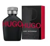 A black bottle of Hugo Boss Just Different Eau De Toilette spray and its matching box are displayed against a white background. Anteprima dell’immagine prodotto