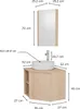 Mobile lavabo angolare + lavabo + rubinetto + mobiletto Anteprima dell’immagine prodotto 3