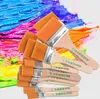 12pcs / Set flache Nylon Haar hölzerne Stifthalter Produktbild-Vorschau 5