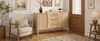Dressoir, rieten schuifdeuren, verstelbare legplanken, Productafbeelding-voorbeeld 3