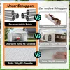 A comparison of two types of sheds, highlighting material differences. Produktbild-Vorschau
