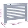 Heizkörperverkleidung Anthrazit 112x19x81,5 cm MDF Produktbild-Vorschau 8