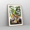 Gerahmtes Poster - Rahmen in heller Eiche - Tiger Dschungel Produktbild-Vorschau 8