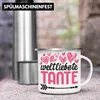 Trendation - Beste Tante der Welt Geschenk Emaille Tasse Produktbild-Vorschau 3