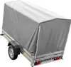 A grey tarp-covered trailer on a white background. Podgląd zdjęcia produktu