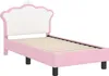 vidaXL Kinderbettgestell mit Kopfteil Rosa 70 x 140 cm PU Produktbild-Vorschau 4