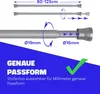Klemmstange Silber 80-125cm ausziehbar, Ø16/19mm, Produktbild-Vorschau 2