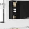 vidaXL Černá dubová nástěnná skříňka 40 x 29,5 x 80 cm Náhled obrázku produktu 2