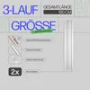 Gardinenschiene 180cm (2x90cm) / 3-läufig Vorhangschiene Produktbild-Vorschau 2