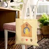 Mr. & Mrs. Panda Tote Bag Vogel Haus - Gelb Pastell - Produktbild-Vorschau 4