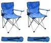 2-er Set Anglersessel mit Getränkehalter und Tasche Blau belastbar bis 120kg Produktbild-Vorschau