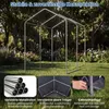 COSTWAY tuinhuis, garage-tent met oprolbare deur met rits, Productafbeelding-voorbeeld 4
