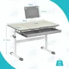 Písací stůl pro děti od společnosti COSTWAY, studentský Náhled obrázku produktu 3