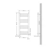 LuxeBath Badheizkörper Sahara - 400 x 800 mm - Anthrazit - Produktbild-Vorschau 2