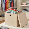 2 Stück Creme Faltbox 28 x 28 x 28 cm Aufbewahrungsbox Produktbild-Vorschau 3