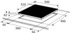 Diagram showing dimensions of a cooktop inset into a countertop. Produktbild-Vorschau
