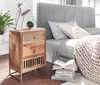 Nocny  mango drewno lite / metal szafka nocna 40x60x30 cm Podgląd zdjęcia produktu 2
