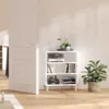 vidaXL Príborník biely 57x35x70 cm Materiál dreva Náhľad obrázku produktu 1