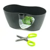 Pot de fleurs avec ciseaux LIMES DUBLO graphite 25cm Voir les images du produit 5