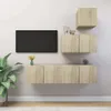 vidaXL 4-tlg. TV-Schrank-Set Sonoma-Eiche Holzwerkstoff Produktbild-Vorschau 2