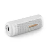 A white cylindrical dehumidifier is shown against a white background. Voir les images du produit