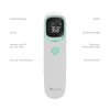 A digital thermometer with its various parts labeled. Produktbild-Vorschau