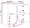 vidaXL Credenza look rovere nero 70 x 41 x 75 cm Materiale Anteprima dell’immagine prodotto 8