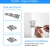 Scharnier Metallscharnier Chrom Zink 180° Metall Türband Produktbild-Vorschau 4