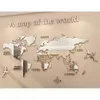 Akrylové samolepky na zeď 3D mapa světa Zrcadlová samolepka Náhled obrázku produktu 4