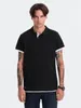 Ombre   Poloshirt aus Baumwolle für Männer schwarz Produktbild-Vorschau 9