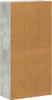 vidaXL Regál/boková deska Betonová šedá 66×30×130 cm Náhled obrázku produktu 7