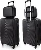 Two black suitcases, one stacked on top of the other, shown from the front and back. Náhled obrázku produktu