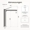EMKE Wasserhahn Bad Anthrazit Matt 335x233x46mm, Messing, Produktbild-Vorschau 7
