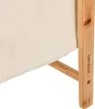 A close-up view of the corner of a clothes rack, showing the beige fabric and bamboo frame. Anteprima dell’immagine prodotto