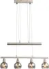 LED Hängeleuchte, Glas rauch, höhenverstellbar, L 60 cm Produktbild-Vorschau 1