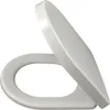 A white toilet seat and lid, shown from a side angle with the lid slightly open. Produktbild-Vorschau