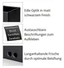 A collage of three images showcasing different features of a black storage container. Anteprima dell’immagine prodotto