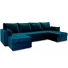 A U-shaped sectional sofa in a deep teal or blue color. Produktbild-Vorschau