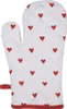 Clayre & Eef Ofenhandschuh 18x30 cm Weiß Rot Baumwolle Produktbild-Vorschau 1