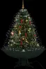 vidaXL Albero di Natale innevato con base ad ombrello verde Anteprima dell’immagine prodotto 2
