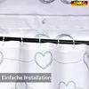 Duschvorhang FASTY Herzen Anti-Schimmel Polyester Produktbild-Vorschau 3