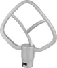 A silver-colored mixer attachment is shown against a white background. Náhled obrázku produktu