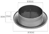 KOTARBAU® Lüftungsgitter ⌀100 mm Rund Flansch Satin Produktbild-Vorschau 2
