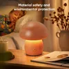 Hölzerne Pilzlampe, tragbare kabellose kleine Lampe Produktbild-Vorschau 9