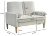 2-Sitzer Loveseat Sofa 121 cm – Skandi-Style Couch in Produktbild-Vorschau 11