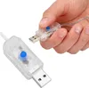 A hand is holding a USB light string connector with a blue button. Anteprima dell’immagine prodotto