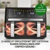 Gourmetmaxx Heißluftfritteuse Vario Doppelkammer 10l 2400W Anteprima dell’immagine prodotto 7