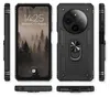 Multiple views of a black smartphone case with a ring holder. Produktbild-Vorschau