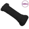 vidaXL Bootsseil Schwarz 5 mm 100 m Polypropylen Produktbild-Vorschau 6
